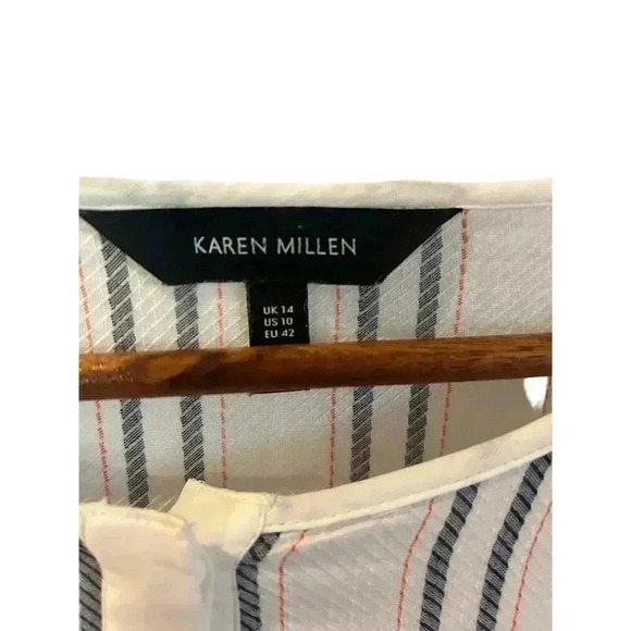 Karen Millen 
Embroidered Blouson Sleeve Top Size US 10 - Picture 2 of 10